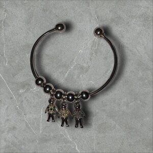 ✨ Sweet Sentimental Sterling Silver Mother's Bangle – Mom of Three Boys! ✨